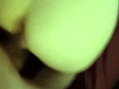 POV view of a couple fucking doggy style with a big cock