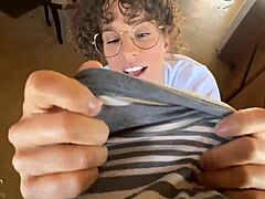 Glasses-wearing MILF cheats with her stepson