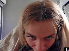 Young stepmom shows off her deepthroat skills in POV video - Luxurymur